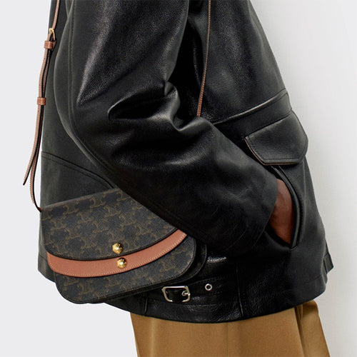 셀린느 트리오페 듀오 스트랩 지갑 미니백 탠