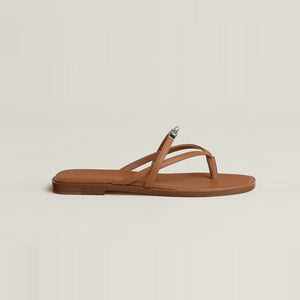 에르메스 미스 여성 샌들 브라운