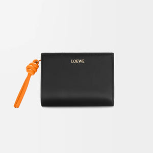 로에베 노트 컴팩트 지갑 블랙/오렌지
