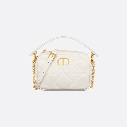 디올 카로 탑 핸들 스몰 카메라백 화이트