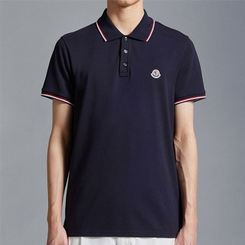 [국내배송] 몽클레어 패치 트리컬러 폴로 반팔 셔츠 2color