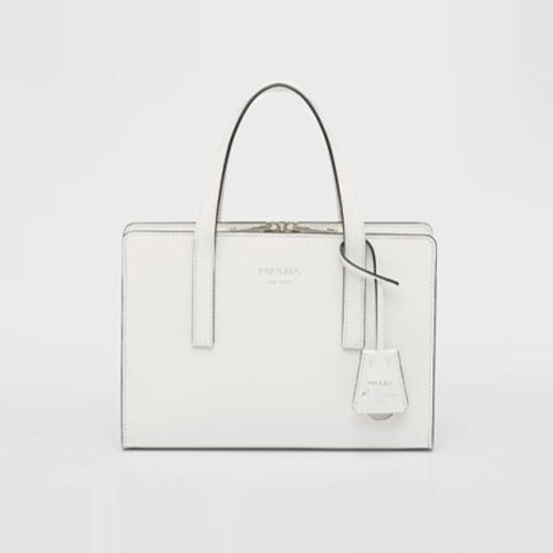 프라다 리에디션 1955 브러시드 핸드백 화이트 MINI/M
