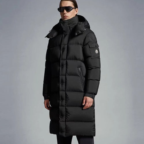 몽클레어 하노버리안 롱 다운 재킷 블랙