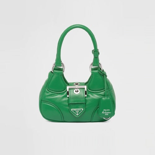 프라다 문 패딩 나파 가죽 핸드백 그린 1BA381 (강혜원,최예나 착용)