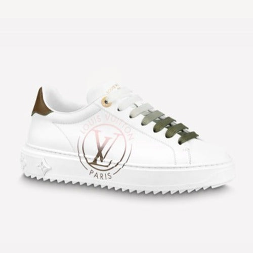 루이비통 타임 아웃 스니커즈 화이트/카키 1AA1C3