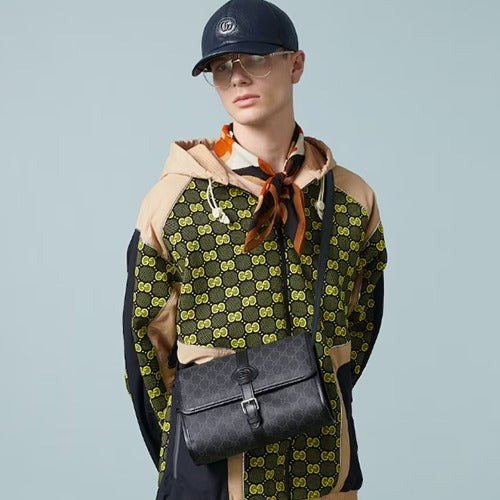 구찌 인터로킹G GG 메신저백 블랙 745679