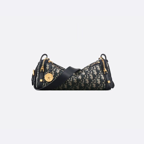 디올 오블리크 스타 이스트 웨스트 미니백 베이지/블루