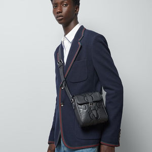 구찌 점보 GG 스몰 메신저백 블랙 760235