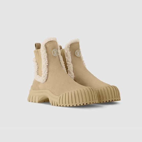 루이비통 LV 루비 플랫 앵클 부츠 베이지 1AC7AR