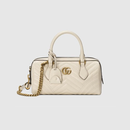 구찌 GG 마몬트 탑 핸들백 스몰 화이트 746319