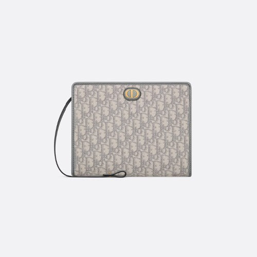 디올 오블리크 30 몽테인 미디엄 파우치 그레이