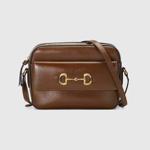 구찌 홀스빗 1955 스몰 숄더백 브라운