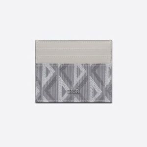 디올 CD 다이아몬드 캔버스 카드지갑 그레이