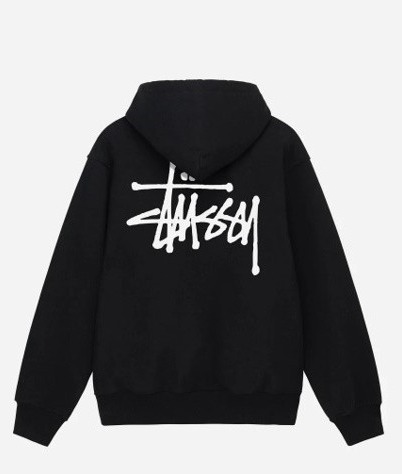 스투시 베이직 후드 블랙 정품 참고 이미지