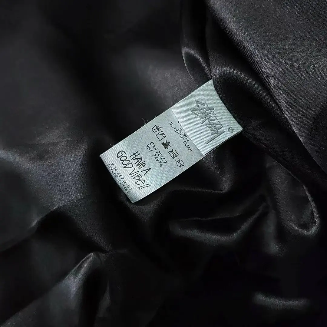 스투시 컴페티션 바시티 자켓 블랙 판매 제품 실사