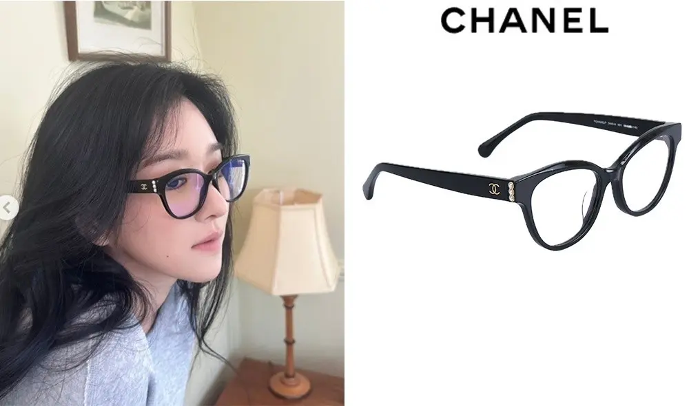 [국내배송] 샤넬 3440 안경 블랙 정품·착용 참고 이미지