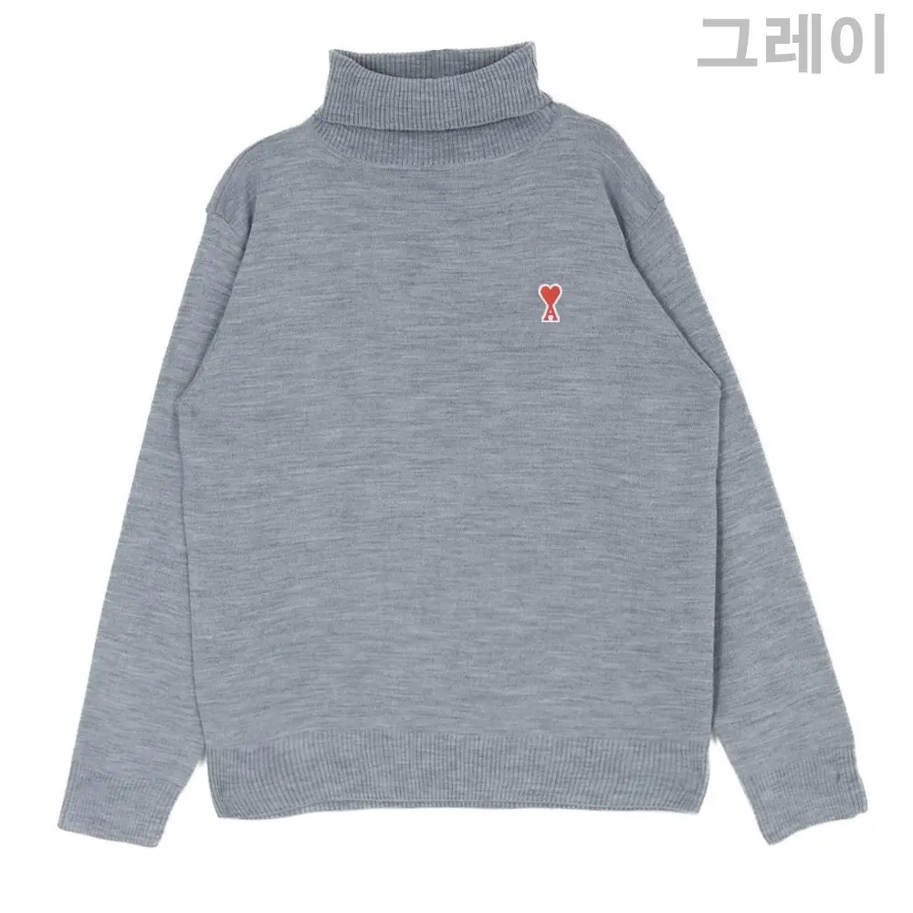 [국내배송] 아미 스몰 패치 터틀넥 4컬러 판매 제품 실사