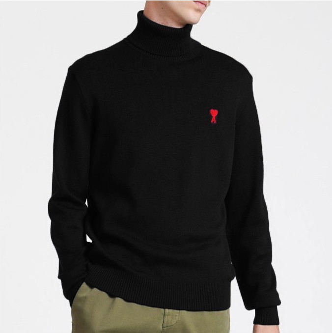 [국내배송] 아미 스몰 패치 터틀넥 4컬러 정품·착용 참고 이미지