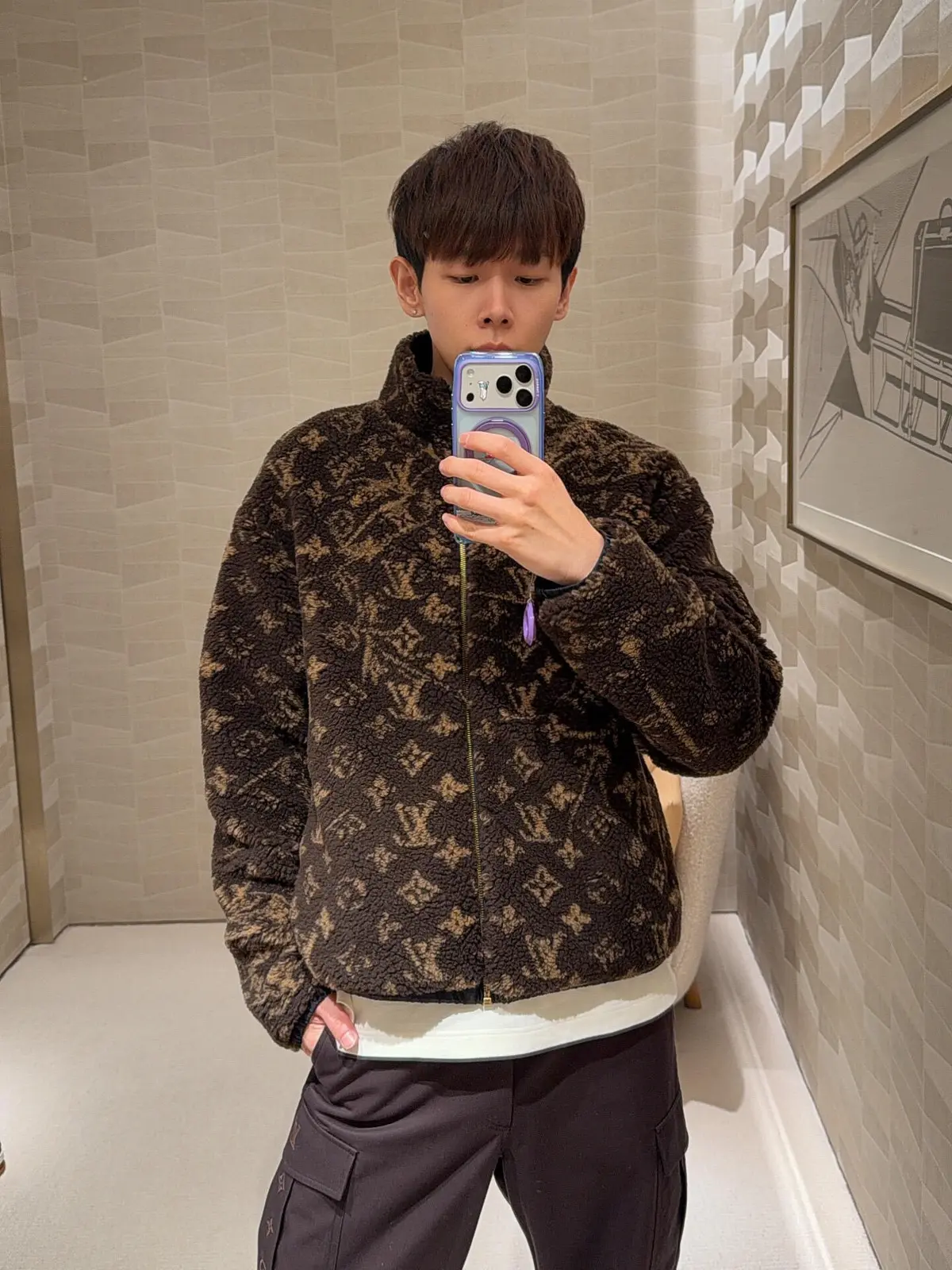루이비통 모노그램 리버서블 플리스 블루종 1AKM2R